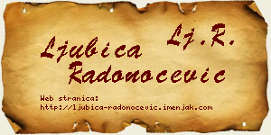 Ljubica Radonoćević vizit kartica